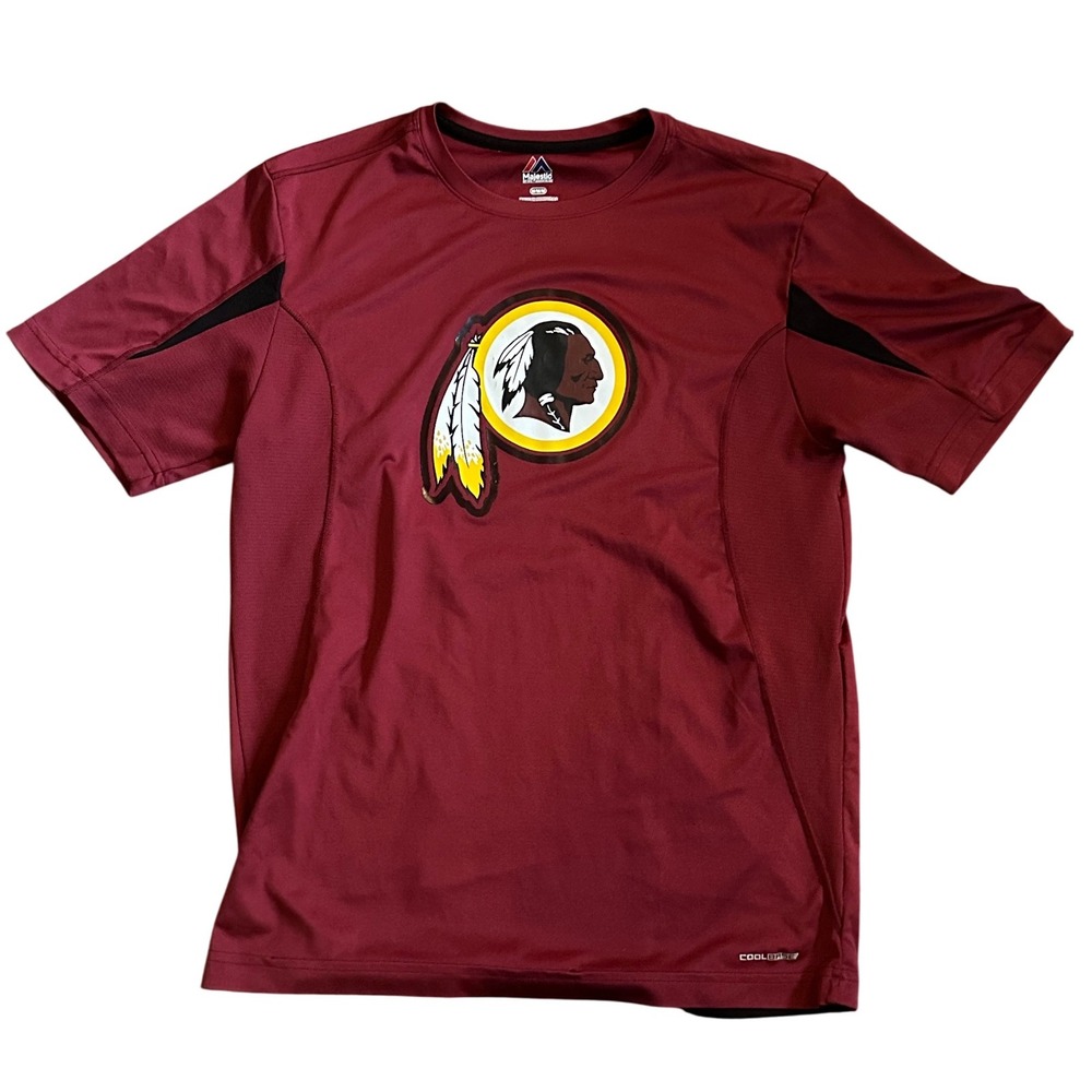 Majestic Washington Redskins NFL Cool Base Athletic T Shirt Men's M/M Burgundy‎